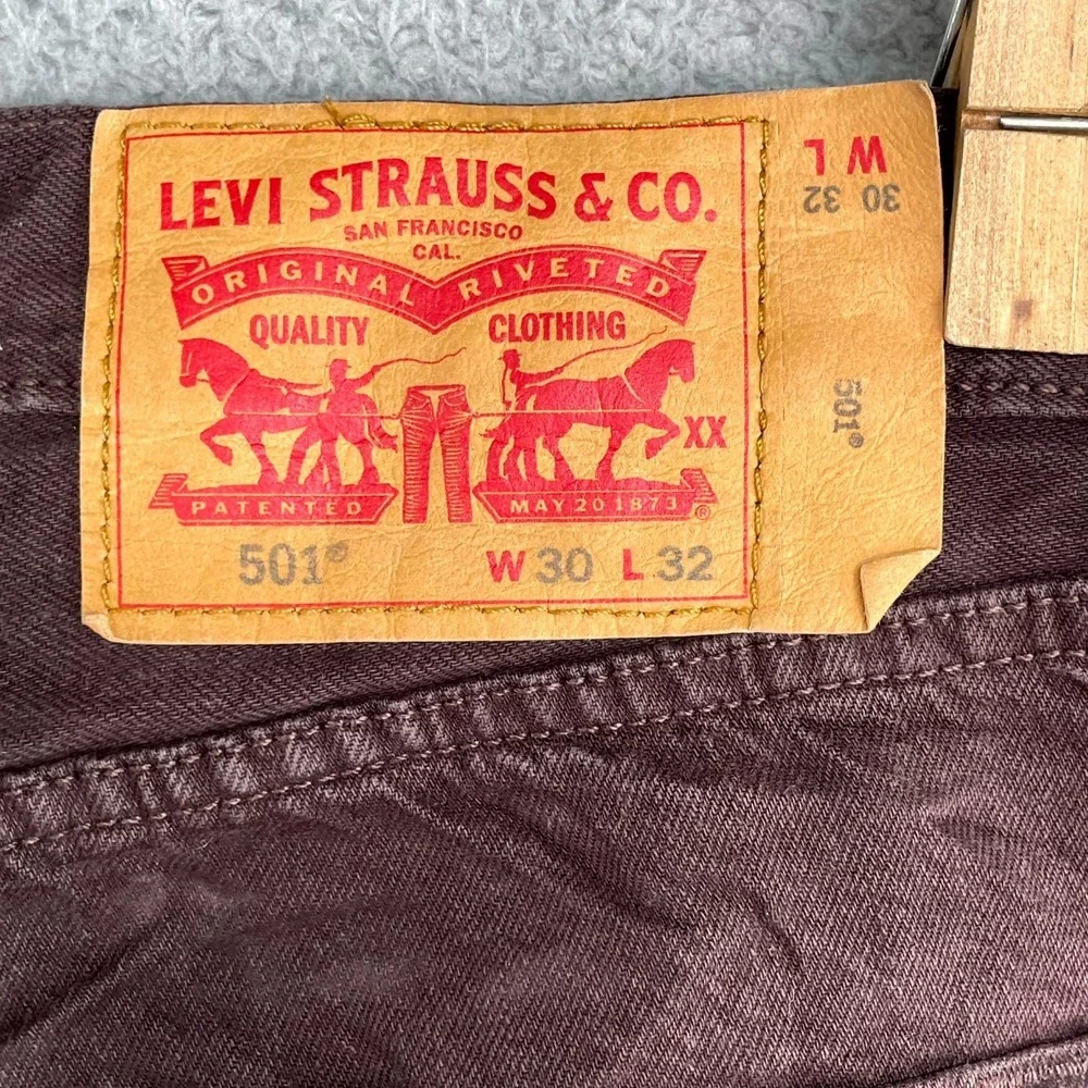 Levi's 501 Original Fit Jeans Mens 32x31.5* Red Denim Streetwear Skater Grunge